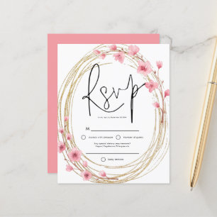 Budget Spring Florals Frame Script RSVP