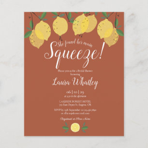 Budget Squeeze Lemons Bridal Shower Invite