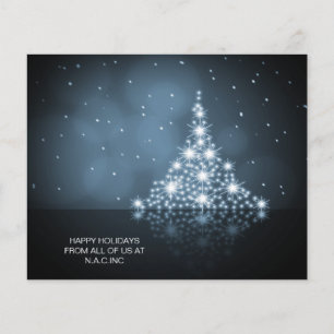 Budget Stars Christmas Tree Business Holiday Card