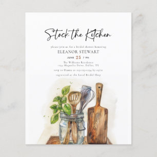 Budget Stock The Kitchen Bridal Shower Invitation
