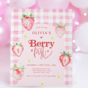 BUDGET Strawberry Fruit Daisy Berry First Birthday