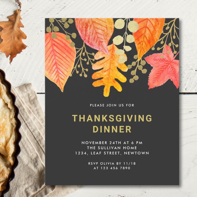 Budget Stylish Thanksgiving Invitation (Creator Uploaded)
