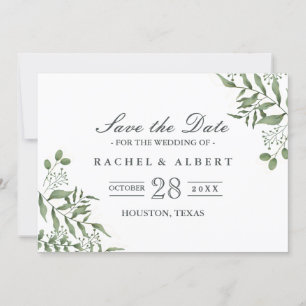 Budget Succulent Eucalyptus Leaves Wedding Save The Date