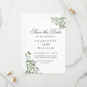 Budget Succulent Eucalyptus Leaves Wedding Save The Date