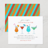 Budget Summer Drinks Cocktail party Invitations