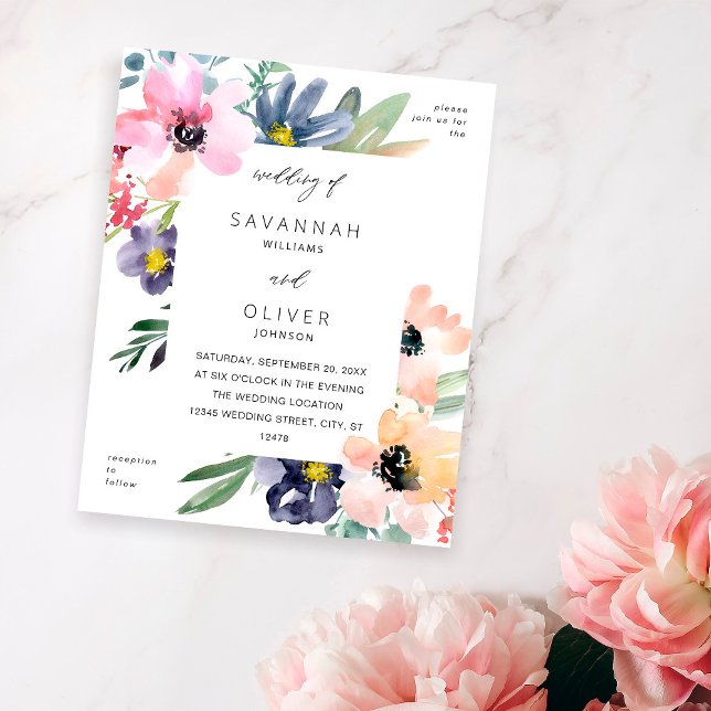 Budget Summer Floral Wedding Flyer (Creator Uploaded)