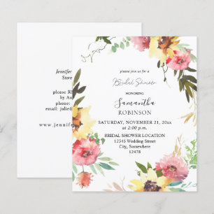 Budget Summer Sunflower Floral Bridal Shower