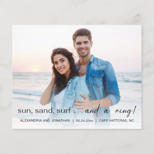 Budget Sun Sea Surf Photo Engagement Announcement
