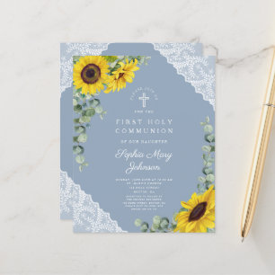 Budget Sunflower Blue Lace First Communion