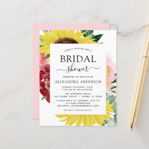 Budget Sunflower Bridal Shower Spring Floral