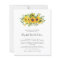 Budget Sunflower Celebration of Life Invitation