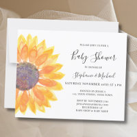Budget Sunflower Couples Baby Shower Invitation