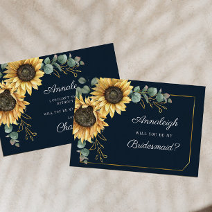 Budget Sunflower Eucalyptus Be My Bridesmaid