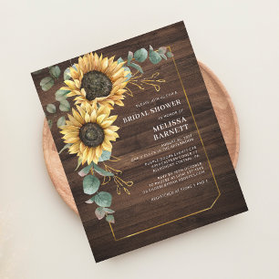 Budget Sunflower Eucalyptus Bridal Shower Rustic