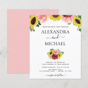 Budget Sunflower Eucalyptus Country Wedding