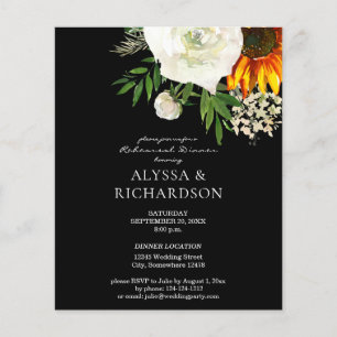 Budget Sunflower Floral Rehearsal Dinner B Flyer