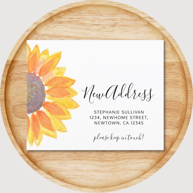 Budget Sunflower Moving Announcement Card (Creator Uploaded)