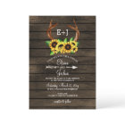Budget Sunflowers Antlers Chic Wedding Invitation