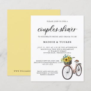 Budget Sunflowers Greenery Couples  Shower Invite