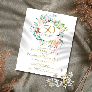 Budget Surprise Party 50th Anniversary Invitation