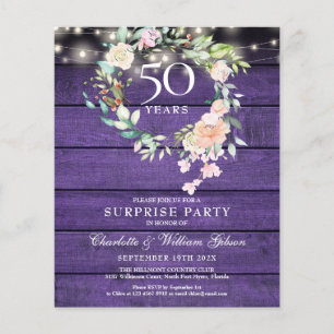 Budget Surprise Party 50th Anniversary Rustic