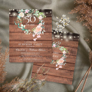 Budget Surprise Party 50th Anniversary Rustic