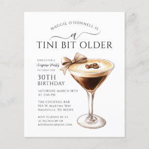 BUDGET SURPRISE PARTY Tini Bit Older Martini 30th