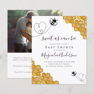 Budget Sweet as Can Bee Baby Shower Invitaition