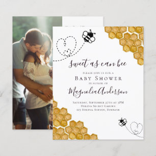 Budget Sweet as Can Bee Baby Shower Invitation