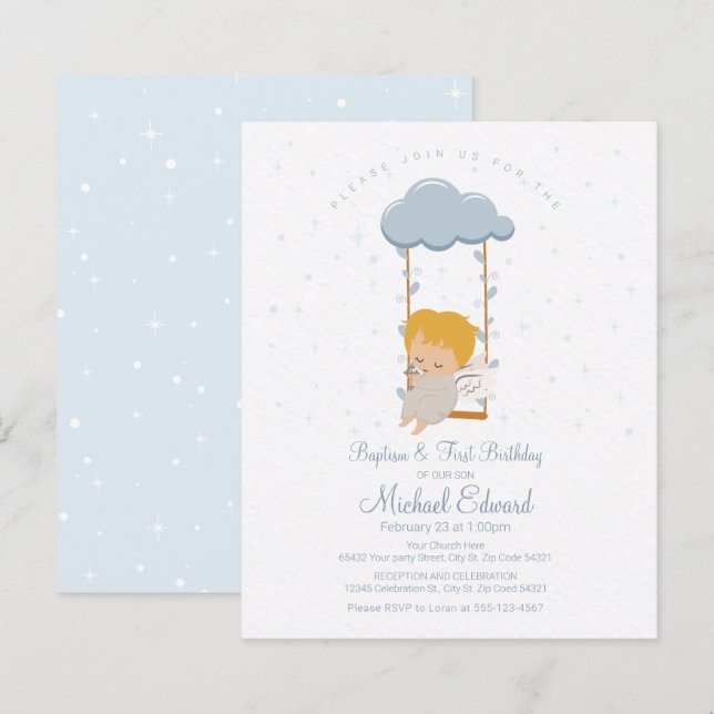 Budget Sweet Baby Angel Baptism (Front/Back)
