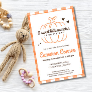 BUDGET Sweet Little Pumpkin Fall Baby Shower Flyer