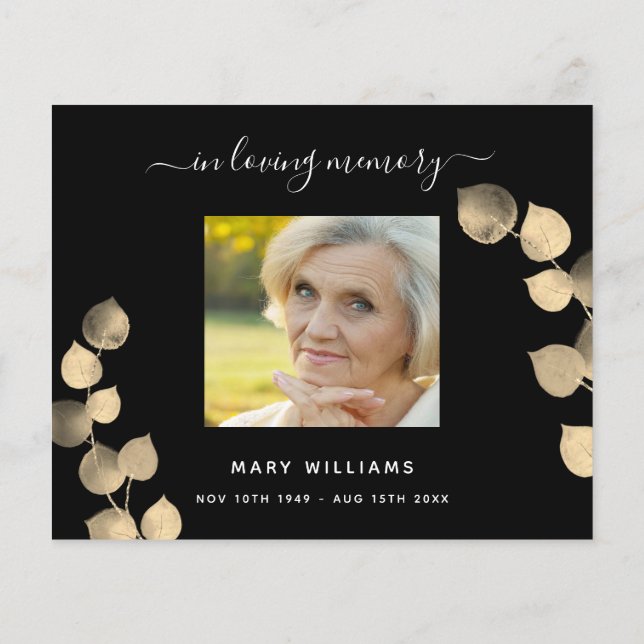 Budget Sympathy black golden eucalyptus photo  (Back)