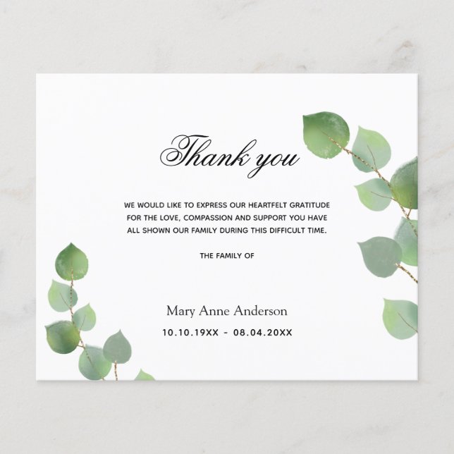Budget Sympathy eucalyptus greenery white (Front)