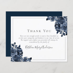 BUDGET Sympathy Floral Funeral Thank You Note 