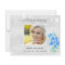 Budget Sympathy silver blue floral photo thank you