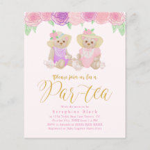 Budget Tea Party Bears Baby Shower