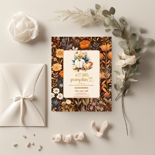 Budget Teracotta Little pumpkin fall baby shower Flyer