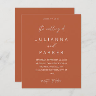 Budget Terra Cotta MOD Calligraphy Wedding