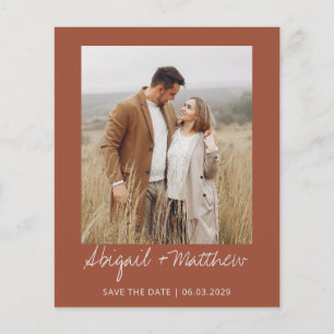 Budget Terra Cotta Save The Date Invitation Flyer