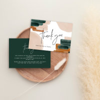budget terracotta abstract baby shower thank you