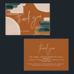 budget terracotta abstract baby shower thank you card<br><div class="desc">budget Green terracotta abstract watercolor baby shower modern script baby shower invitation.</div>