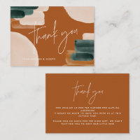 budget terracotta abstract baby shower thank you