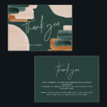 budget terracotta abstract baby shower thank you n card<br><div class="desc">budget Green terracotta abstract watercolor baby shower modern script baby shower invitation.</div>