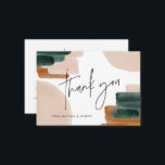 budget terracotta abstract baby shower thank you n card<br><div class="desc">budget Green terracotta abstract watercolor baby shower modern script baby shower invitation.</div>