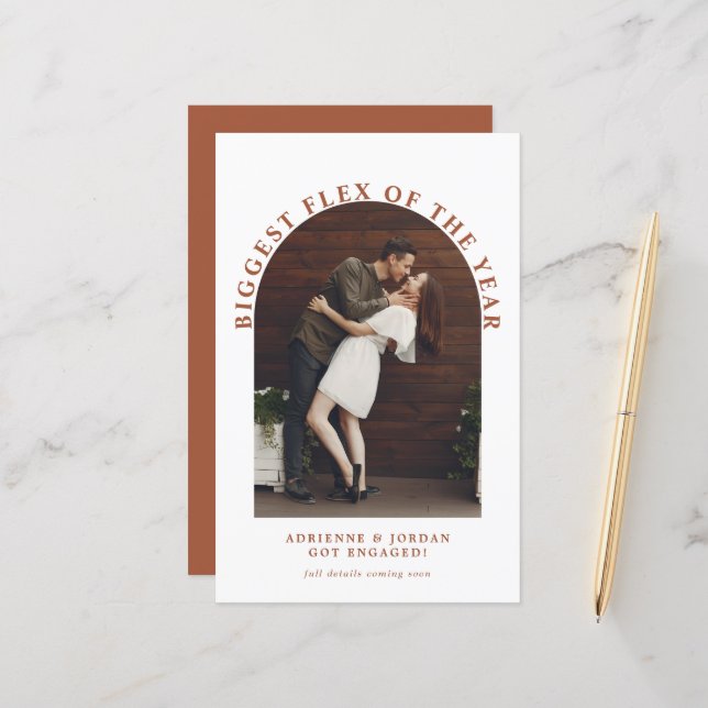 Budget Terracotta Arch Photo Engagement (Front/Back In Situ)