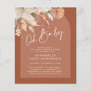 budget Terracotta baby shower invitation