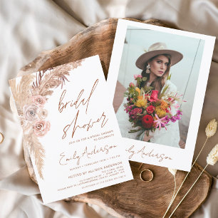 Budget Terracotta Boho Pampas Grass Bridal Shower