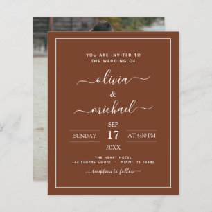 Budget Terracotta Boho Wedding Modern Simple 