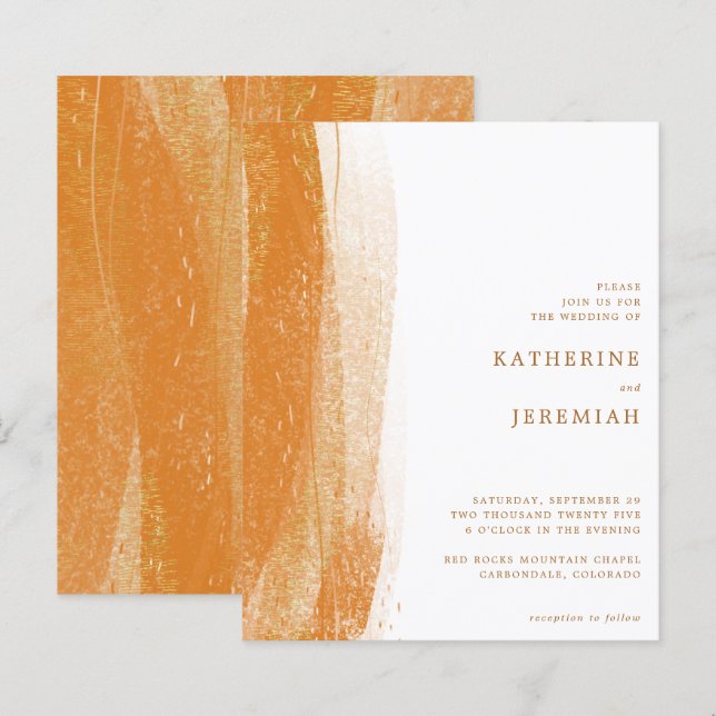 BUDGET Terracotta Burnt Orange Boho Wedding (Front/Back)