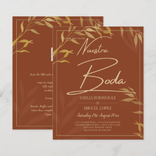 Budget Terracotta GOLD Nuestra Boda Spanish Weddin